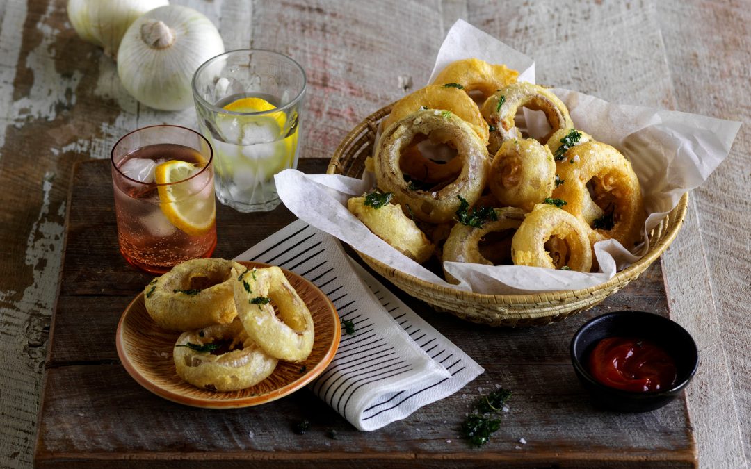 Beer Battered Salt and Vinegar Onion Rings