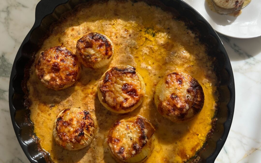 Creamy Baked Whole Onions by Mary Kalifatidis